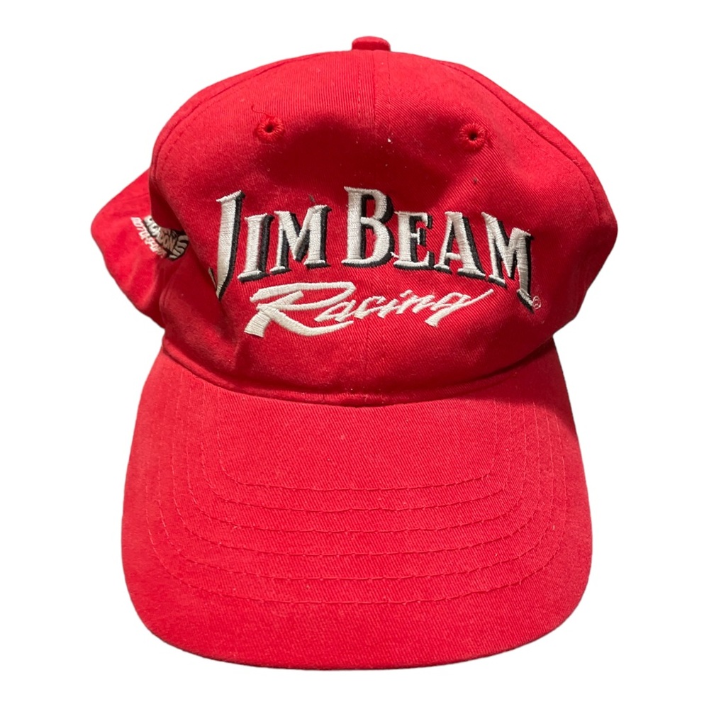 Jim Beam cap, Robby Gordon racing red baseball cap, hat‎
